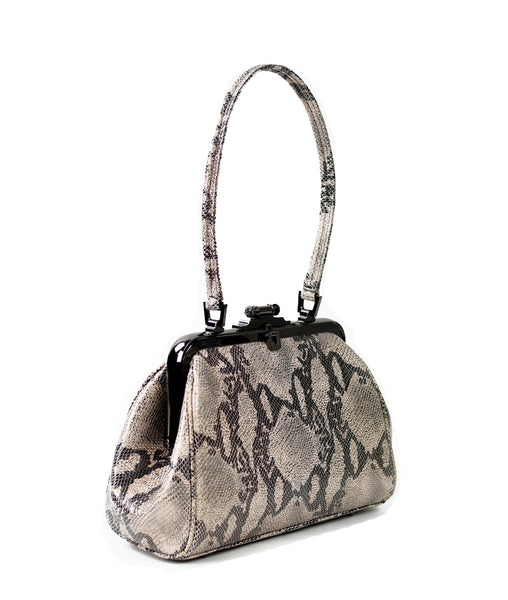 Metallic Snake Kiss Bag