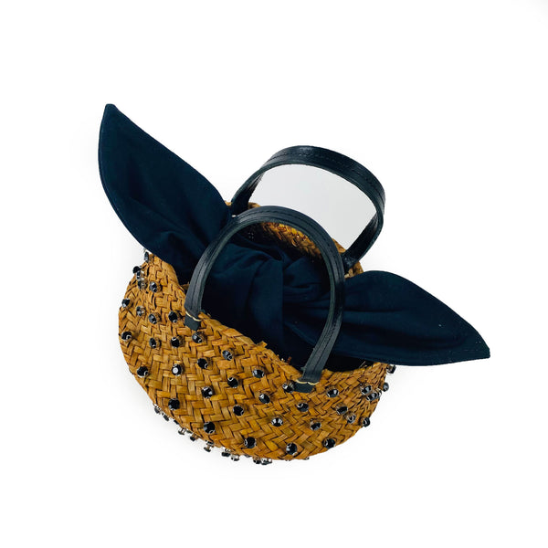 La Dolce Vita Basket Handbag - Black