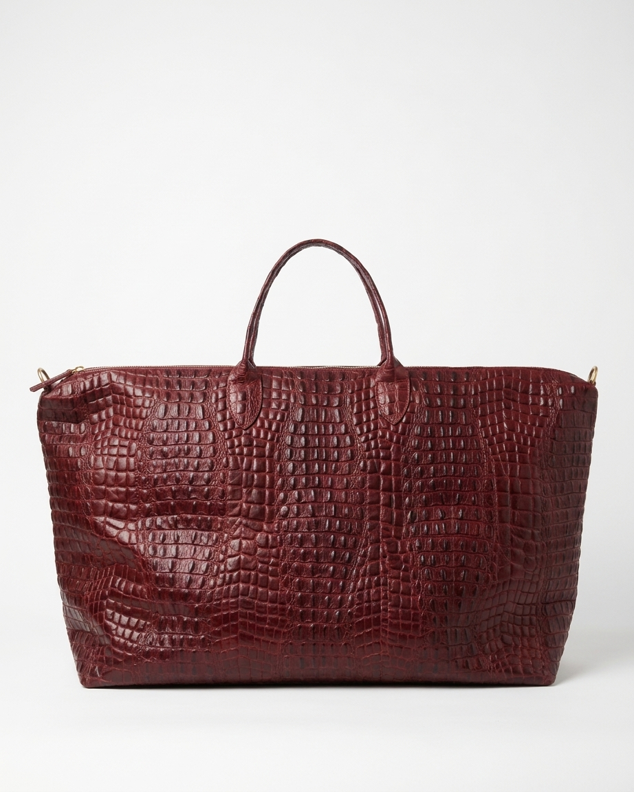 Burgundy Croc Overnighter