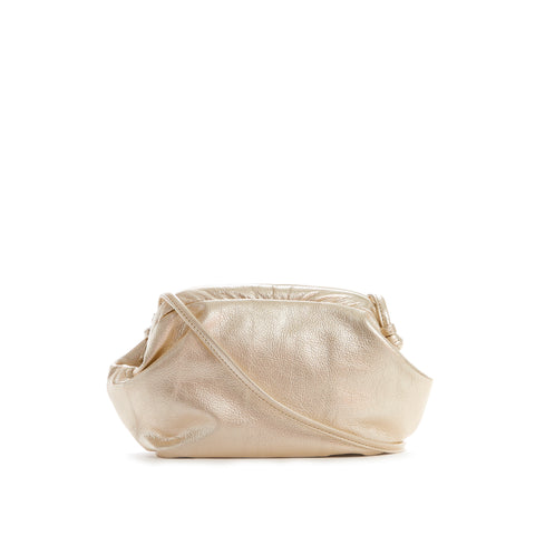 Clam Clutch in Lamé