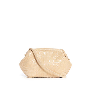 Clam Clutch in Metallic Croc