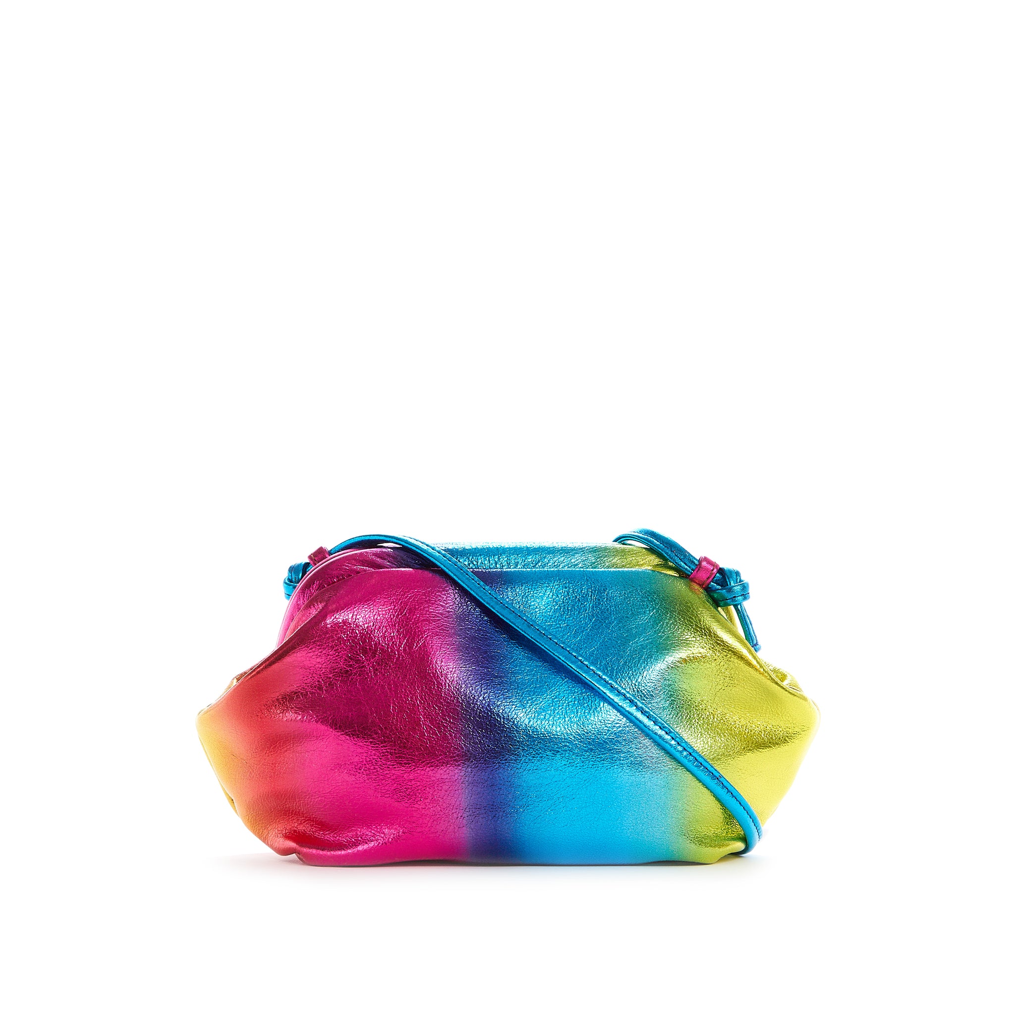 Clam Clutch in Rainbow Metallic