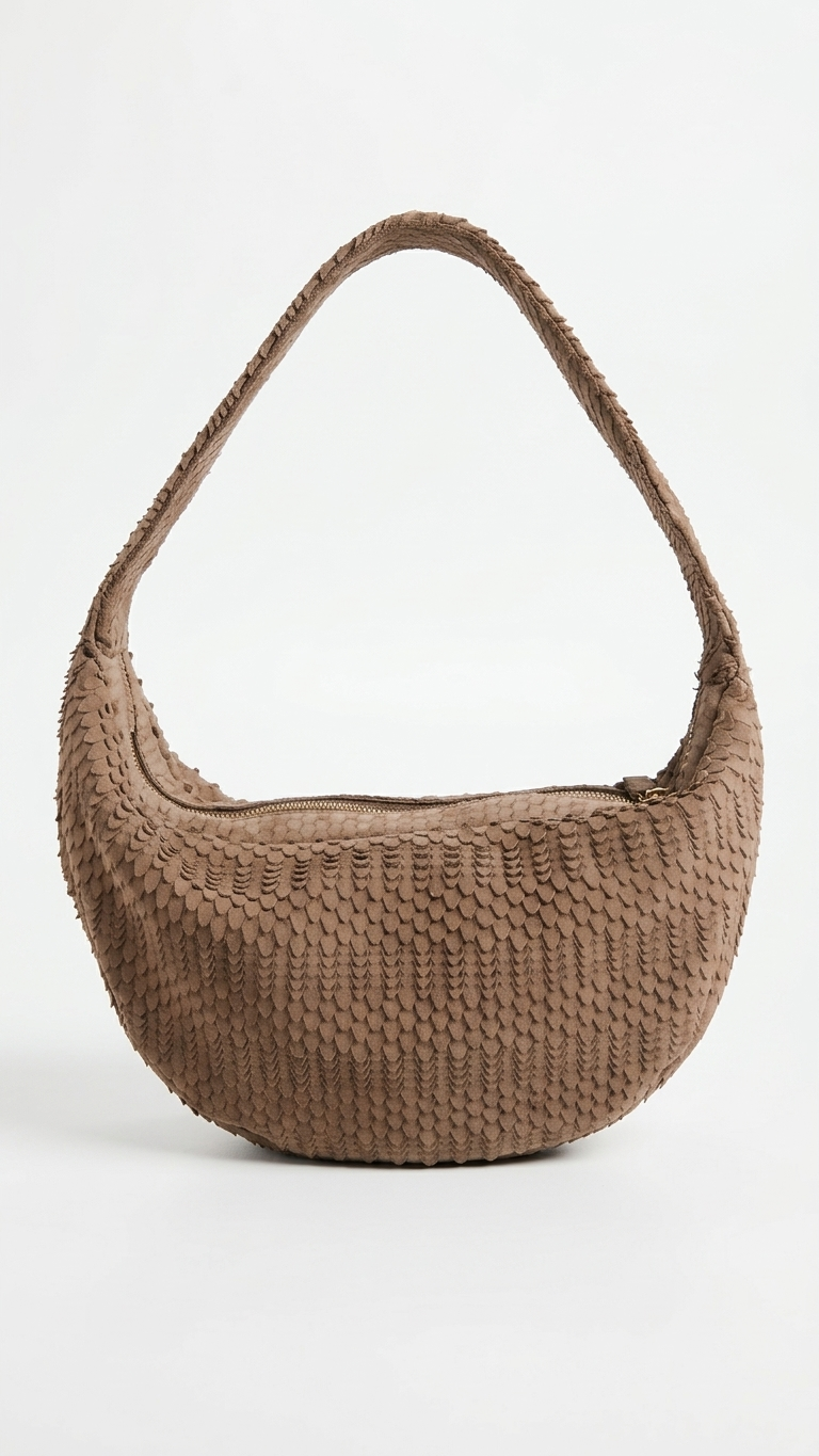 Feathered Suede shoulder bag