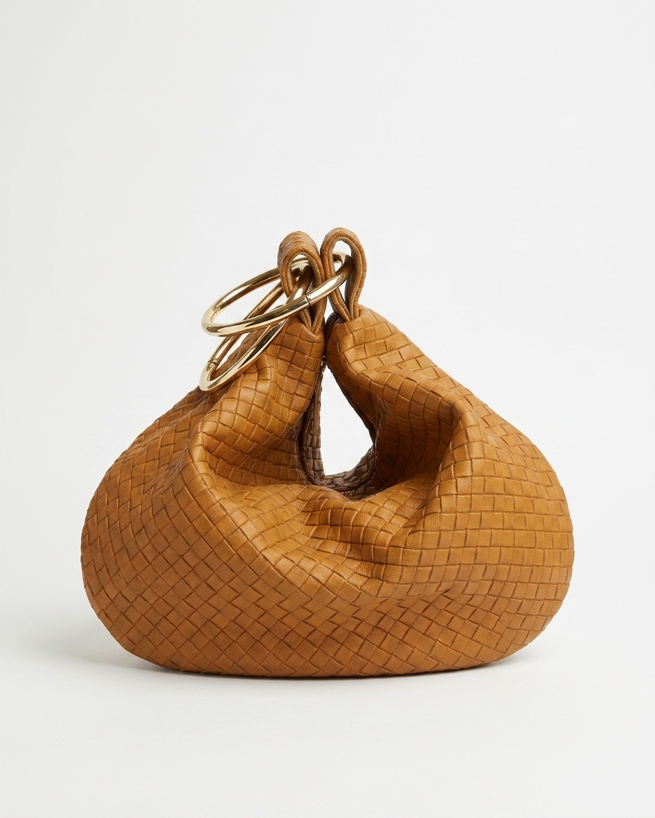 Biscuit Basketweave Omega Handbag