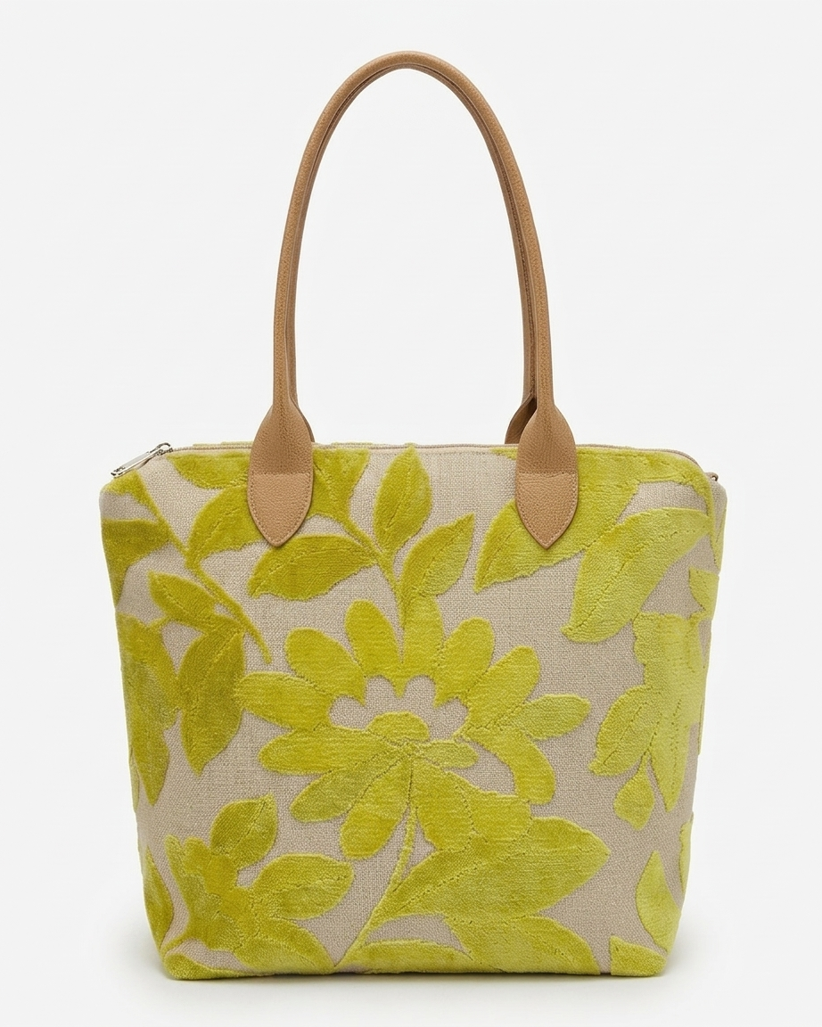 Yellow Chenille Tote