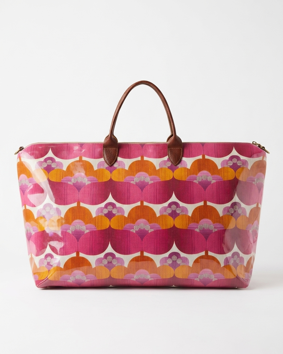 Retro Mid Century Pink Weekender