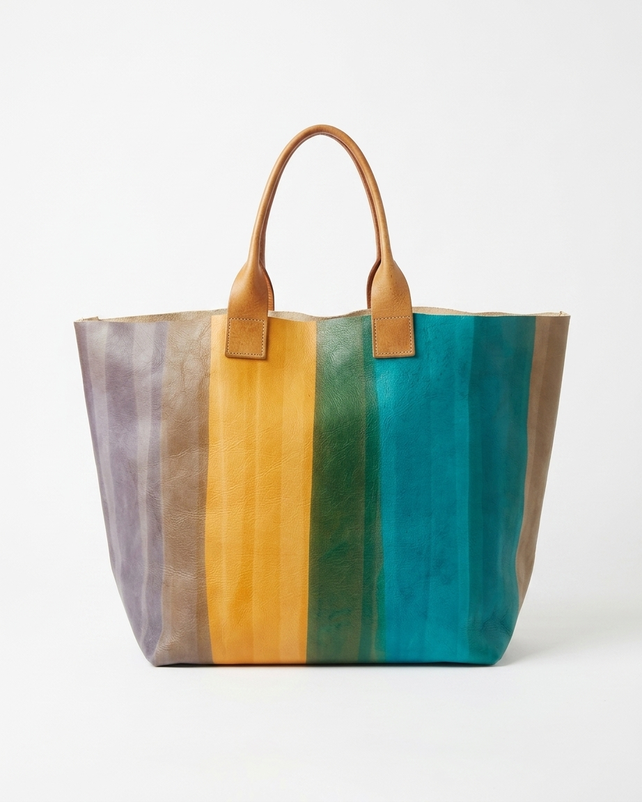 Hand Painted Stripes Tote