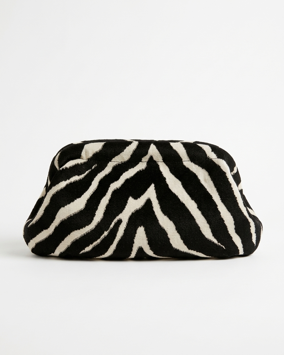 Zebra Chenille Clutch