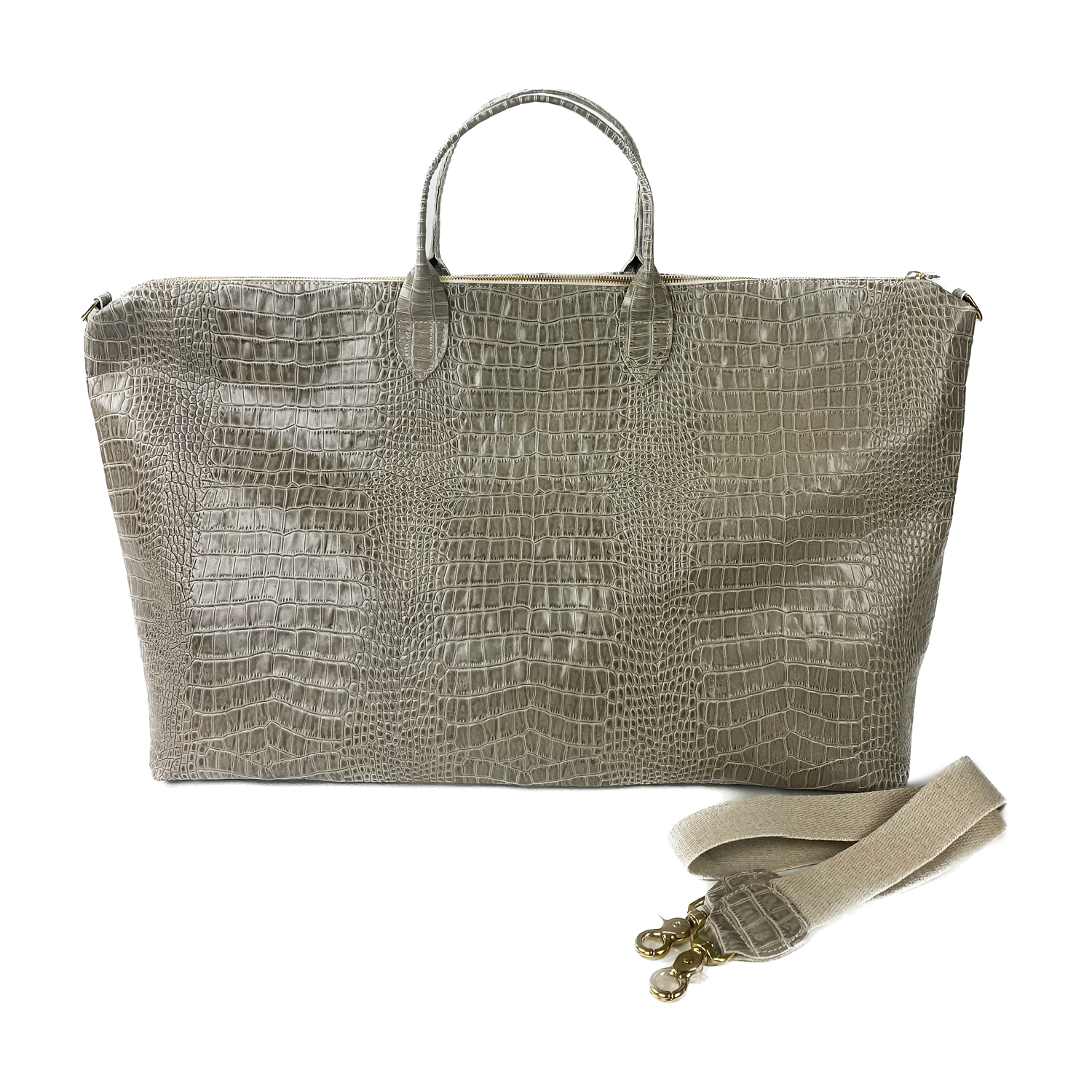 Grey Croc Tote
