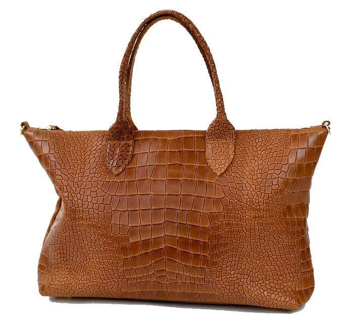Brown Croc Tote