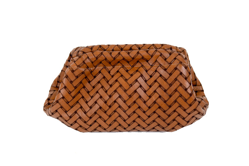 Clam Clutch in Brown
