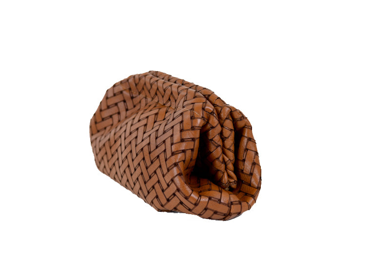 Clam Clutch in Brown