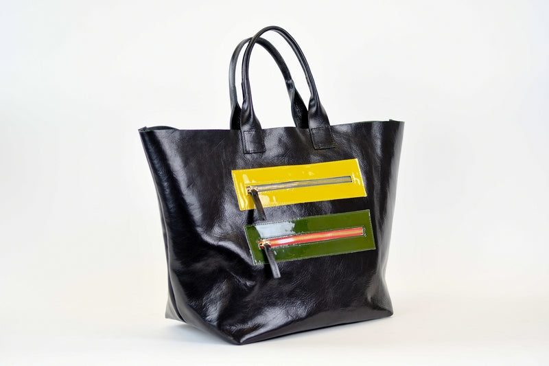 Black Leather Tote