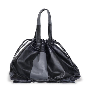 Elton Hobo Patchwork Bag in Black