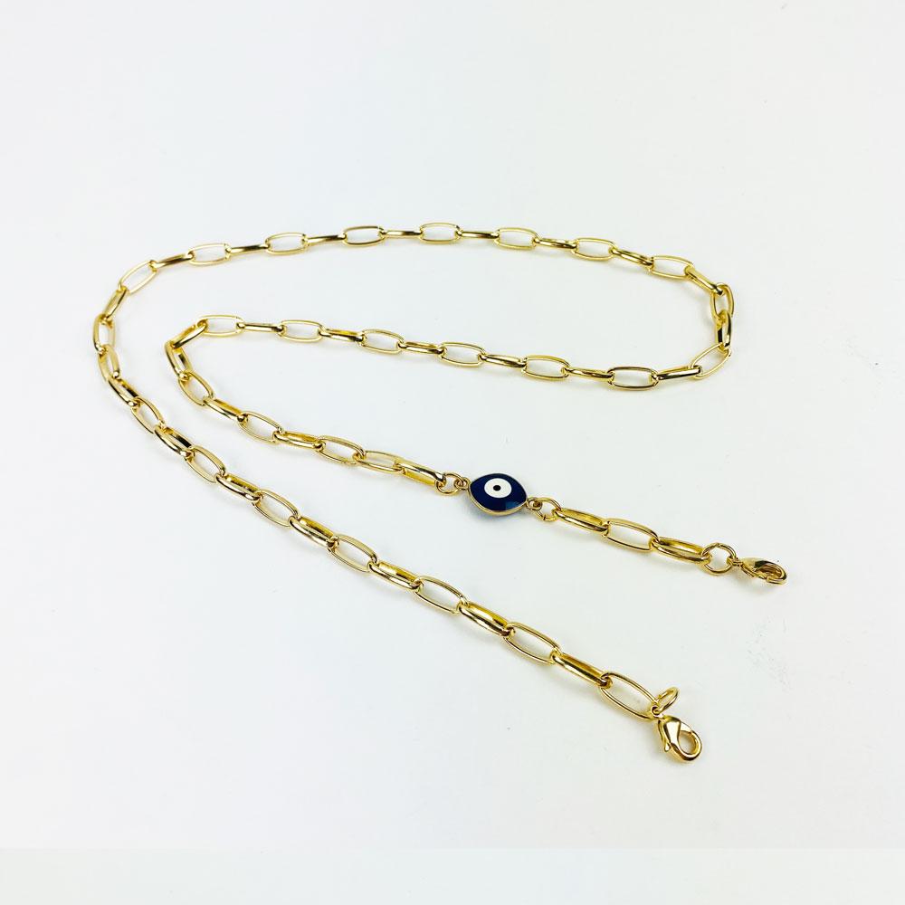 Evil Eye 🧿  - Classic Link Face Mask Chain Holder 25.5 Inch