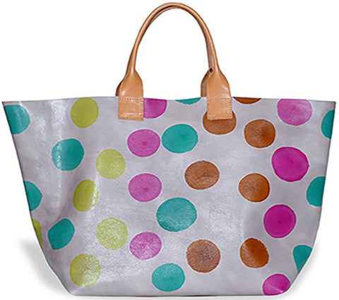 Hand Painted Dots Tote