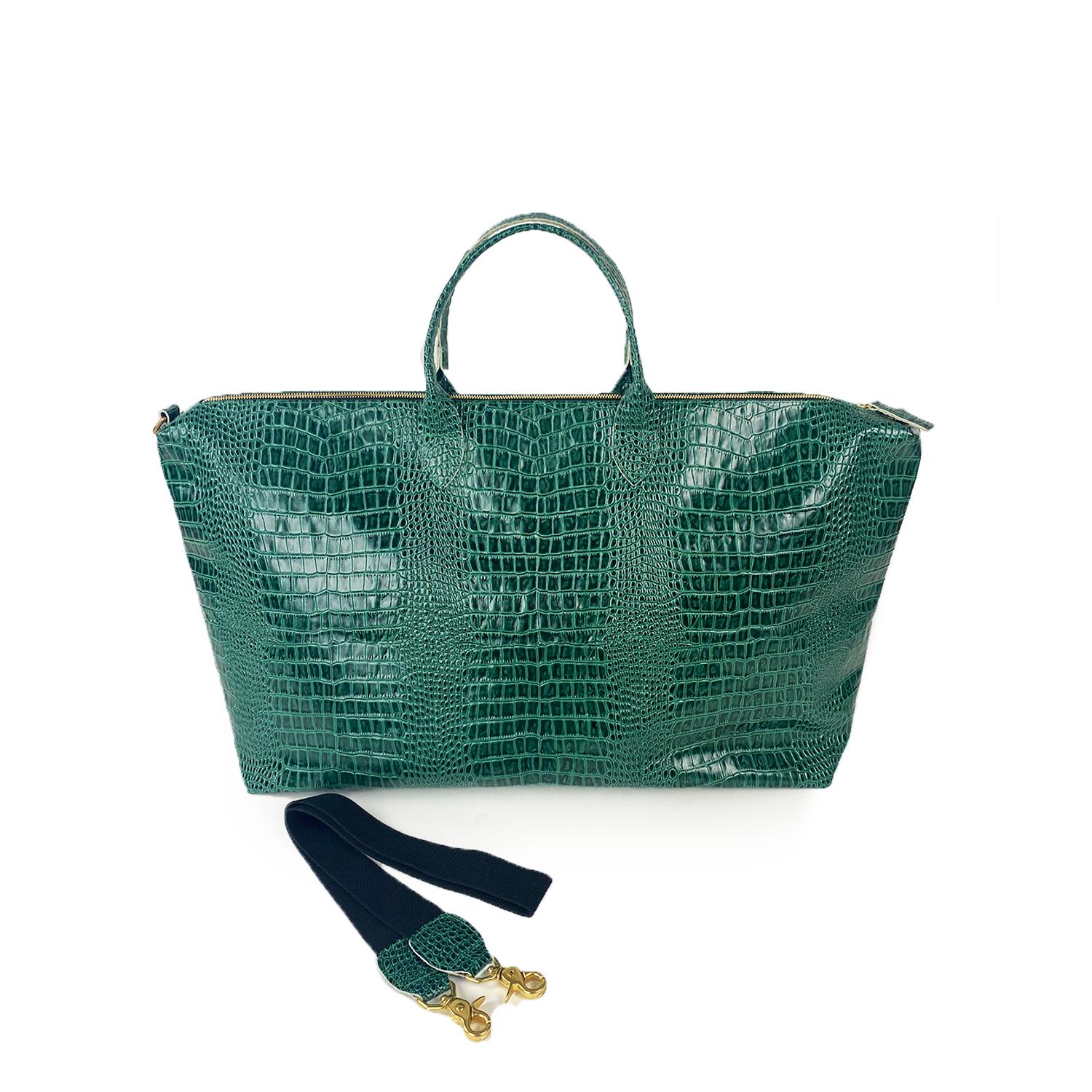 loden green croc bag